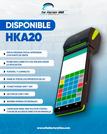 Impresora HKA20 Maquina Fiscal Integrada con Punto de Venta